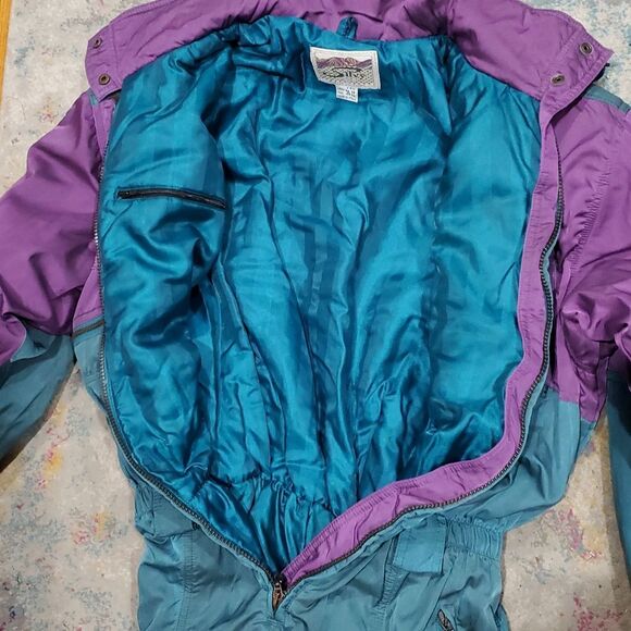 Vintage Silvy Teal and Purple Retro Style Winterbraid Ski Suit Made In Italy - Picture 10 of 15